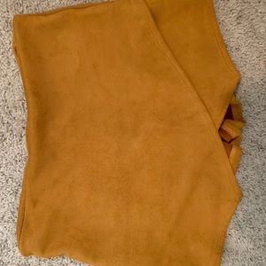 Tan Suede Envelope Skort